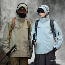 2025春季新款户外冲锋衣防水防水男女同款潮流时尚休闲夹克外套潮