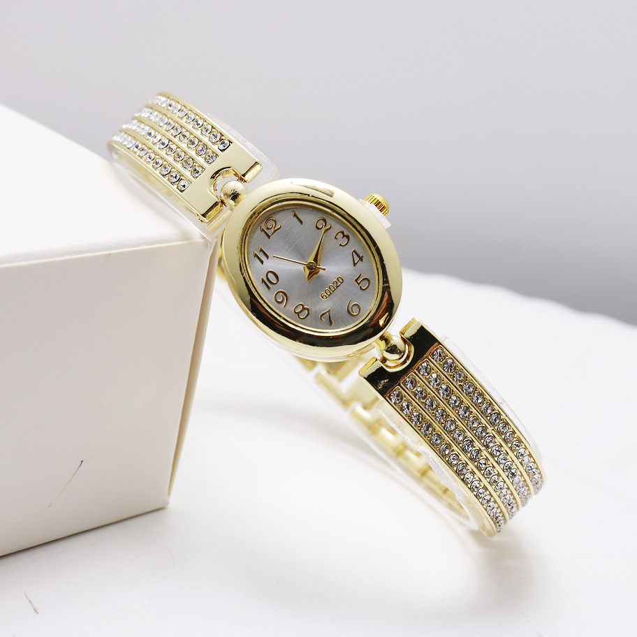 Oval Dial Shape Casual Solid Color Jewelry Buckle Quartz Women's Watches