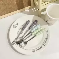 Керамическая ручка из нержавеющей стали от Pearl, столовые приборы, десертная вилка для фруктов