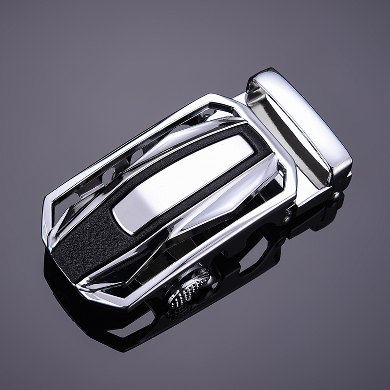 Hebilla de cinturón de suministro directo de fábrica 4.0 ancho y lingote LOGO cinturón de aleación de zinc hebilla de resorte hebilla automática