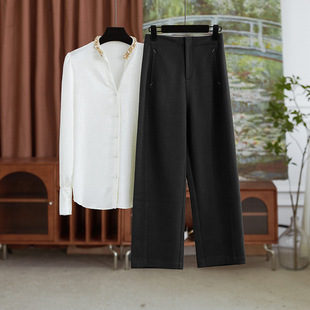 2434509-Shenzhen Nanyou fashion simple loose casual slim velvet machete pants cover meat pants women's pants