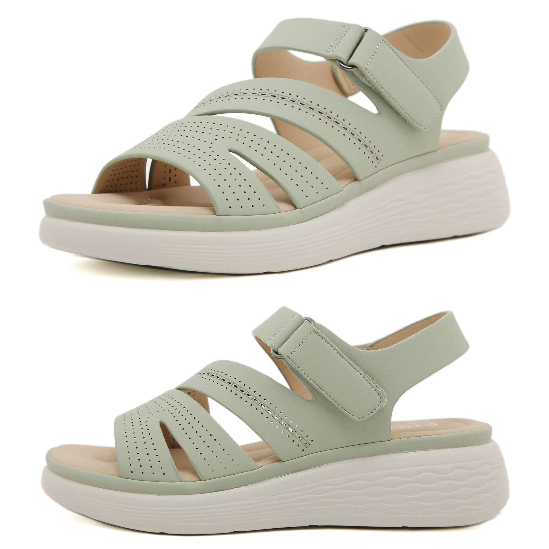 2025 новый спот толстая подошва легкая нескользящая удобная повседневная спортивная мода липучка сандалии женские волосы