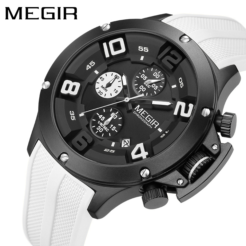 Meigel – montre pour hommes, multifonction, chronométrage, sport, Quartz, bande en silicone, mode et élégance, nouvelle collection 2023_voghion.com