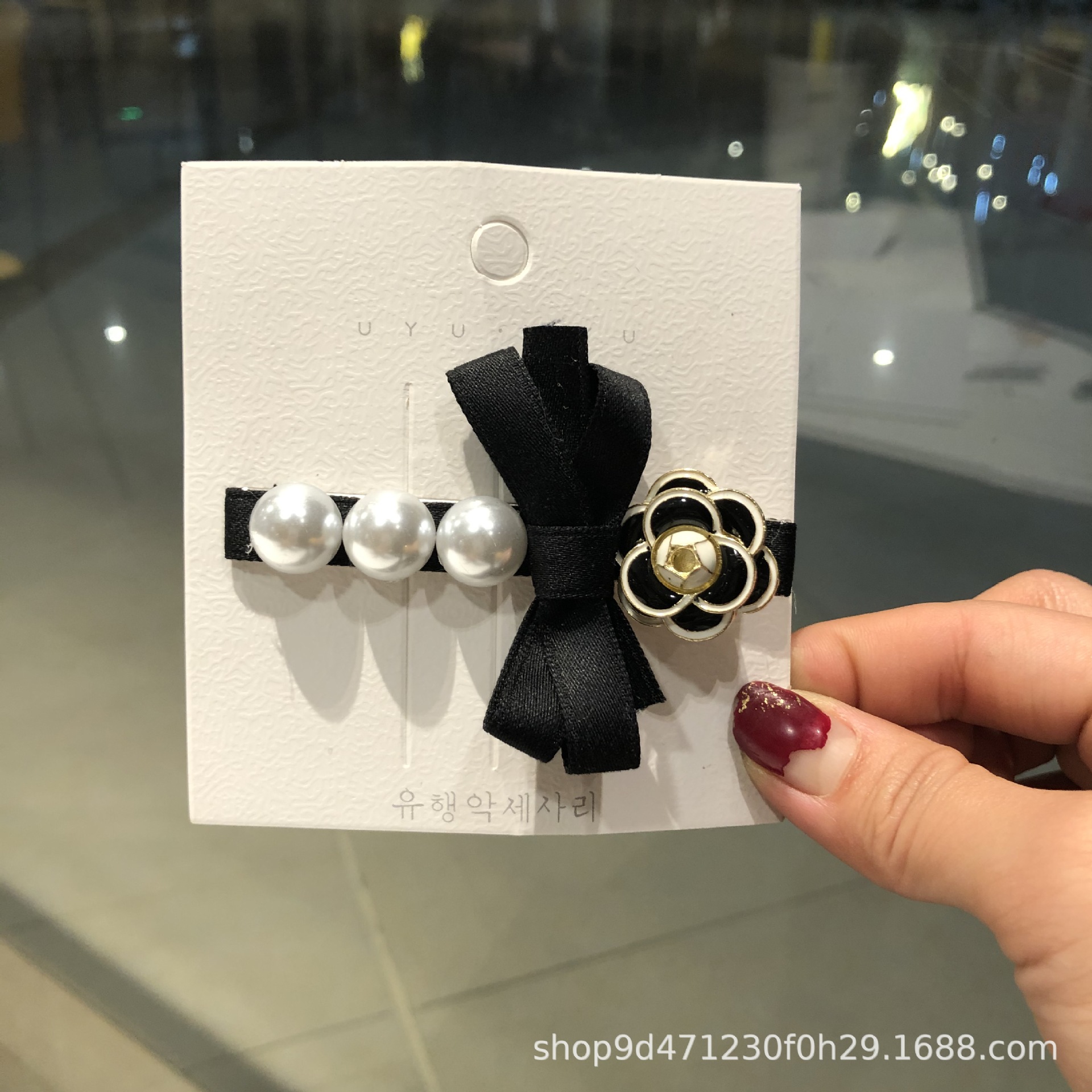 Japanese-style mesh pearl bow hair tie hair clips, sweet and versatile hair bands, soft girl hair accessories, headwear clips, duckbill clips pic 18