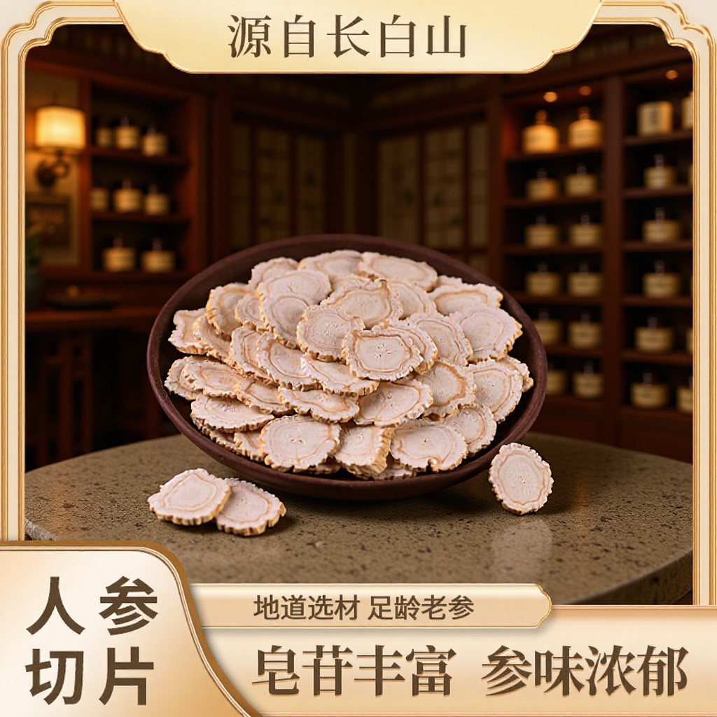 东北吉林长白山特产生晒参无硫无添加软质硬质鲜参鲜人参人参片