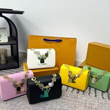 新款跨境驴家水波纹可调节链条包百搭时尚多颜色单肩斜挎女包