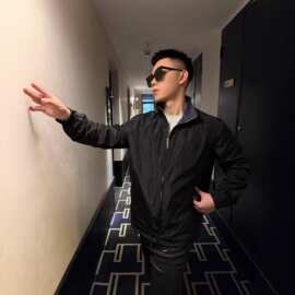 正确版原标现货P家再生尼龙双面穿立领拉链夹克外套休闲百搭男款