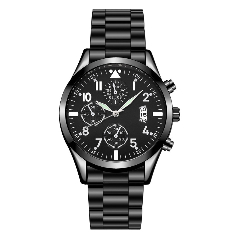 Cinturón de acero calendario luminoso hombres reloj de moda de negocios multifuncional reloj deportivo de los hombres al por mayor entrega de una sola pieza