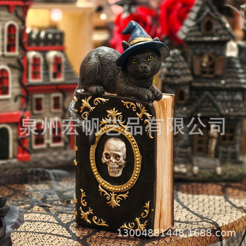 新しいハロウィン魔女ブーツハウス樹脂装飾品ホームデスクトップバーハロウィン雰囲気装飾小さな装飾品|undefined