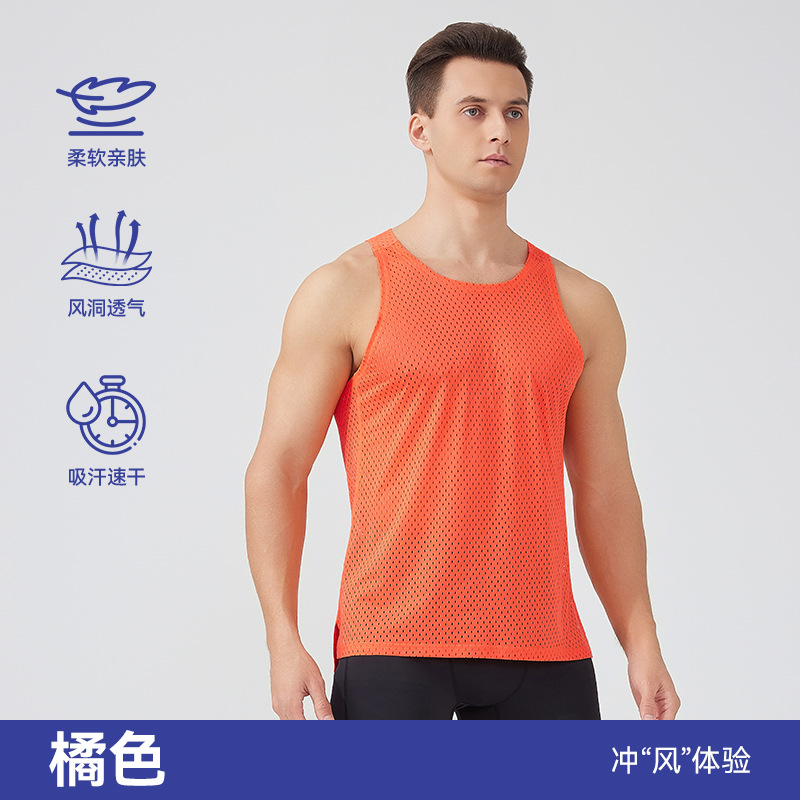 Chaleco seco para correr entrenamiento de atletismo masculino túnel de viento transpirable blusa sin mangas maratón al aire libre chaleco de verano image 7