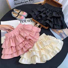 儿童百褶蛋糕裙2025夏季新款洋气女童半身短裙宝宝蓬蓬裙公主裙裤