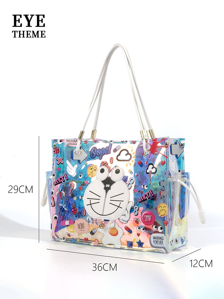 Verano de color especial tendencia de gelatina lindo bolso de hombro para mujeres bolso de almacenamiento práctico TPU cambio de color 2603 #