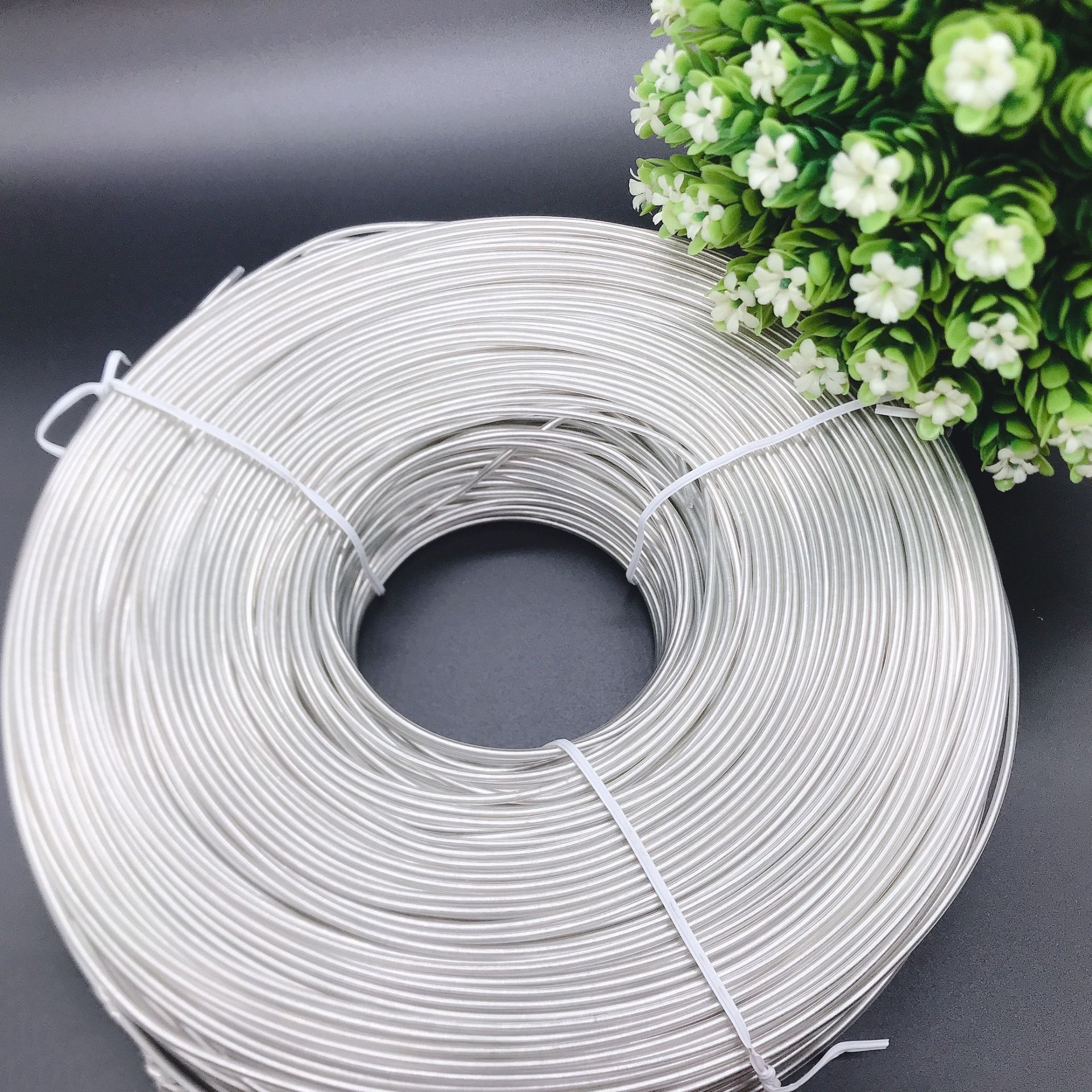 厂家直供 1MM透明圆型铁丝扎带用于定型捆绑固定等DIY工艺配件