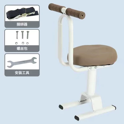 Motorcycle child seat | for Electric Vehicles, Foldable - 03-white-basic-model-not-liftable-single-seat-armrest-binder