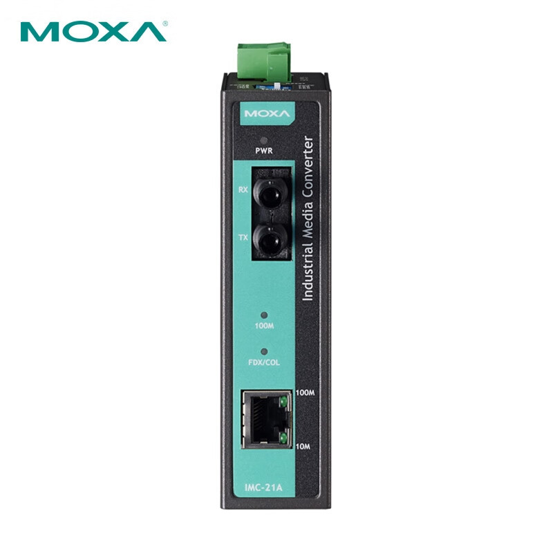 摩莎（MOXA）IMC-21A-M-ST 工业级10/100BaseT(X)转100BaseFX光电