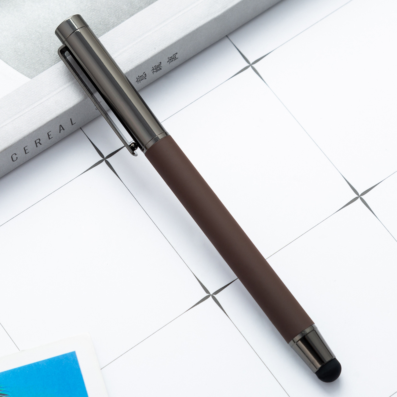 Fabricante mayorista pluma de agua metálica neutra regalos comerciales pluma de firma logotipo imprimido pluma de pantalla táctil pluma de perlas mayorista