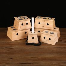 竹制灸盒 多孔艾灸器艾柱盒 规格多样 灸艾灸温灸仪器 及时发货