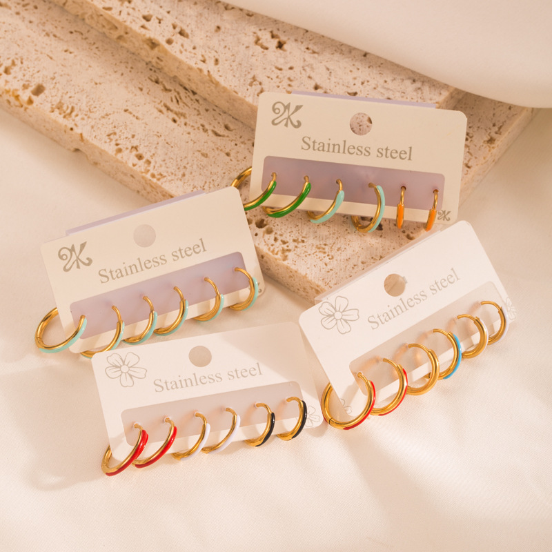 Fashionable brand creative earrings stainless steel