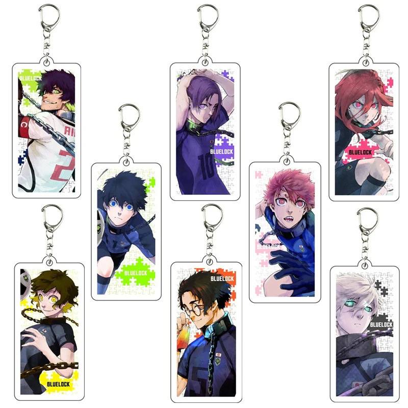 Anime Merchandise Blue Prison Keychain Jisei, Fulei, Chisetsu, Leopard, Kokonosuke Pendant