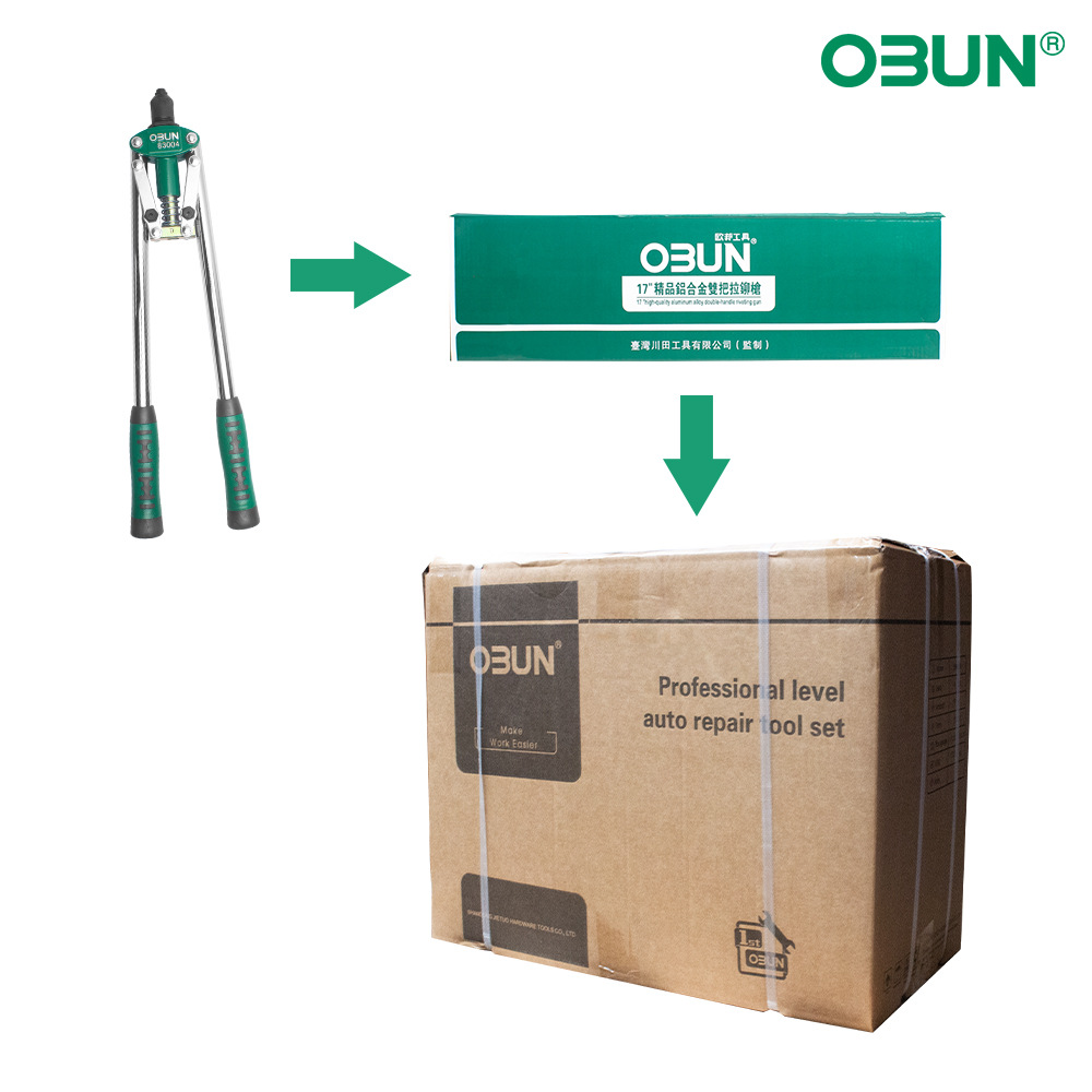 Oubang herramientas de hardware pistola de remache pistola de remaches de 10 pulgadas de una sola mano pistola de clavos pistola de remaches de aleación de aluminio para el hogar