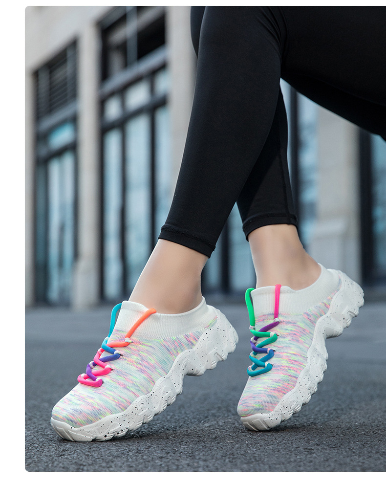 Summer Cross-border Large-size Versatile Fly-knit Breathable Lightweight Sports Casual Couples Outdoor Walking_vogvips.com