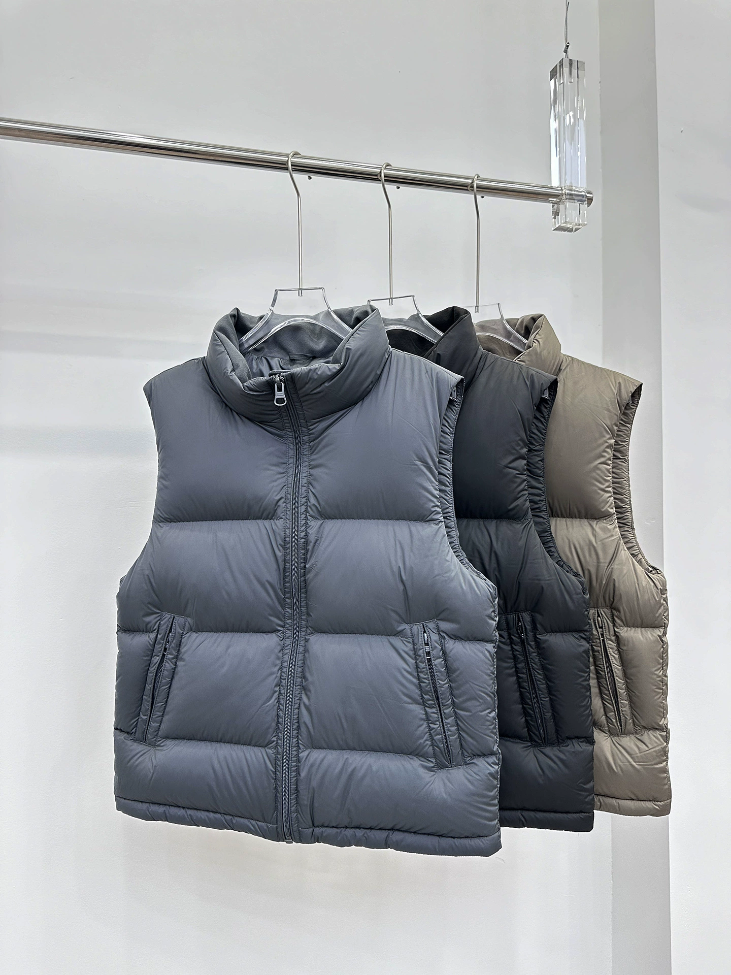 Men's velvet vest with down, soft down jacket sleevless, increased thickness, feather stuffing, duck down