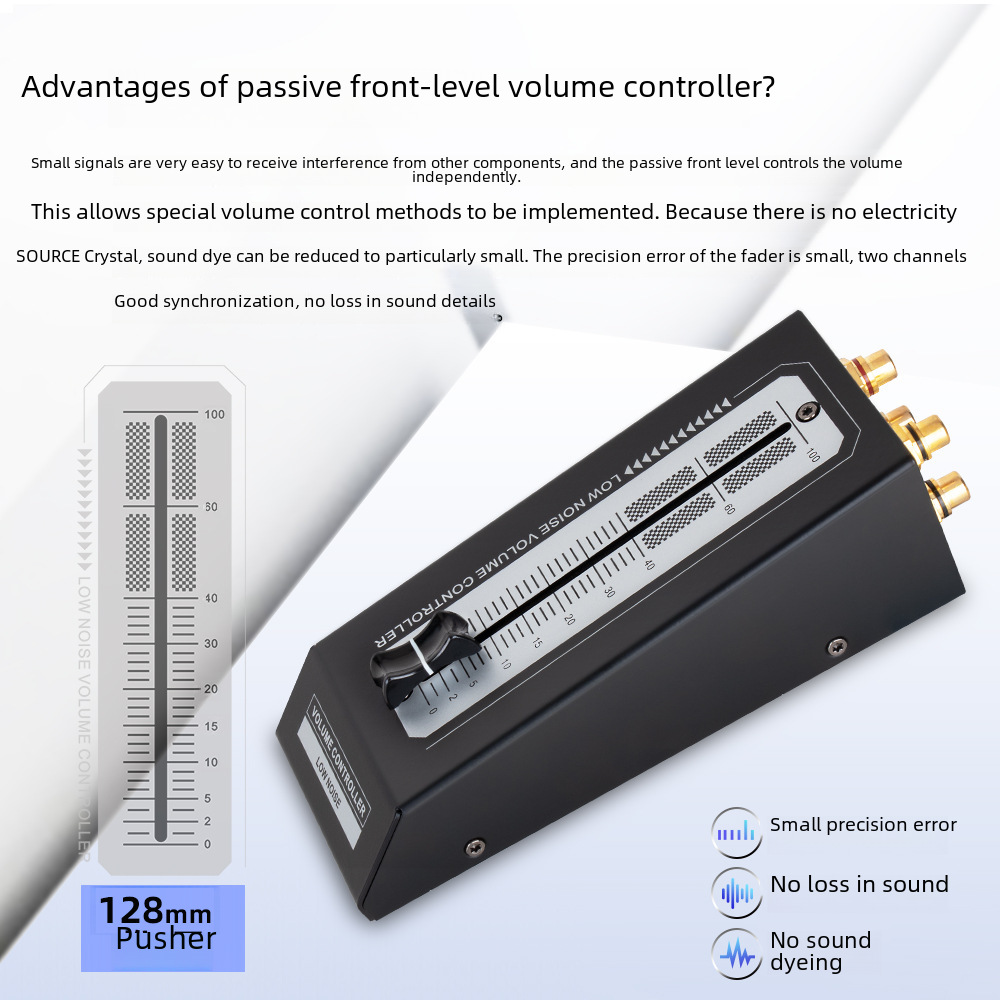 CX-02 무손실 출력 RCA 인터페이스 높은 질감 수동 프론트 스피커 믹서 볼륨 조정 컨트롤러