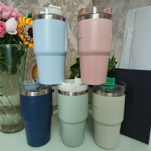 车载冰霸杯星巴同款亚马逊304保温杯不锈钢大容量咖啡汽车杯吸管