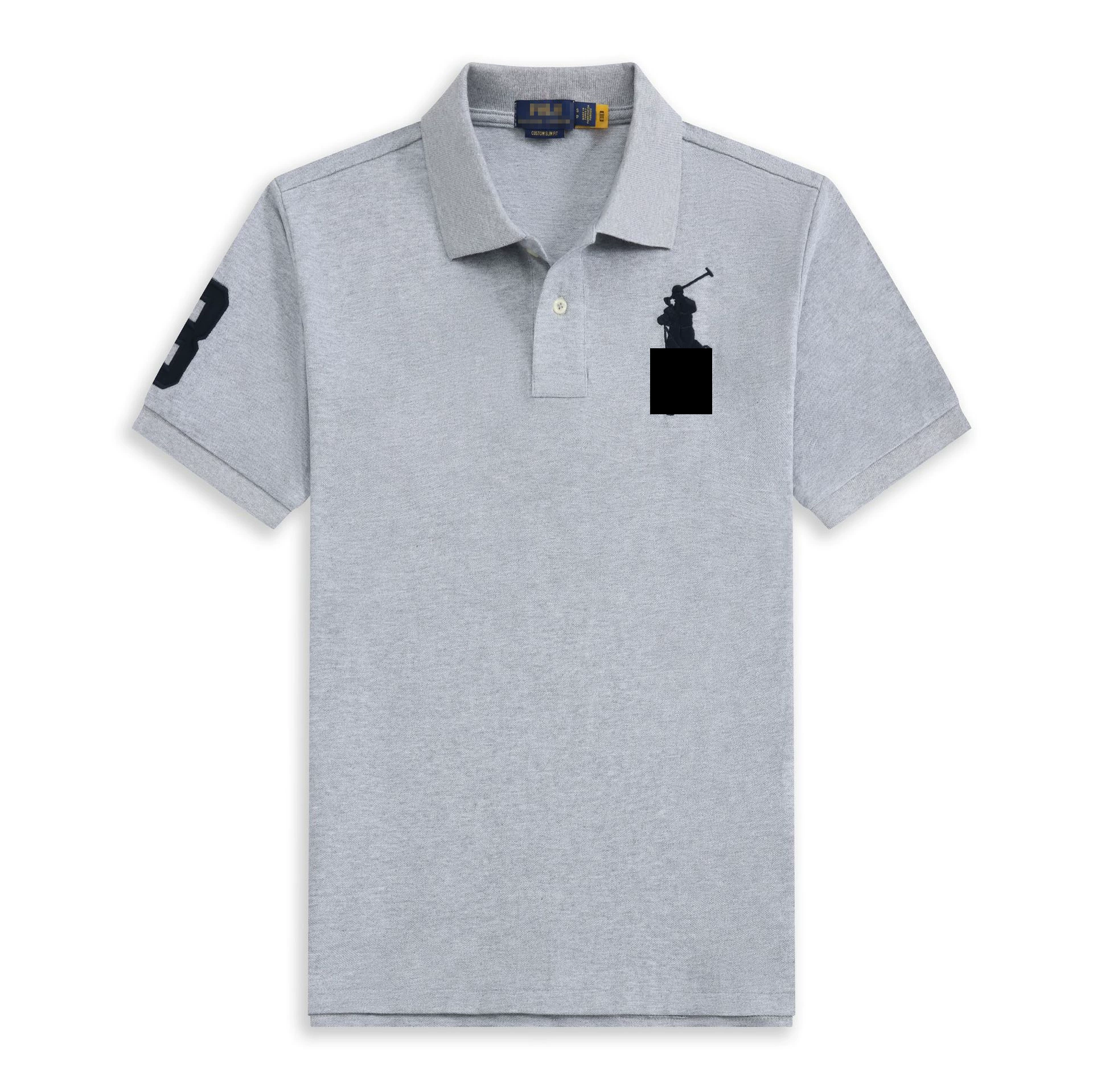 Поло футболка с коротким рукавом (POLO), вышивка, летний трикотаж, размеры XS–3XL