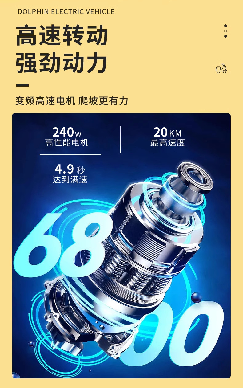 Electric Scooter, Mini Electric Car, Adult Commuting to Work, Small Scooter, Girl's Little Dolphin Battery Available for Wholesale