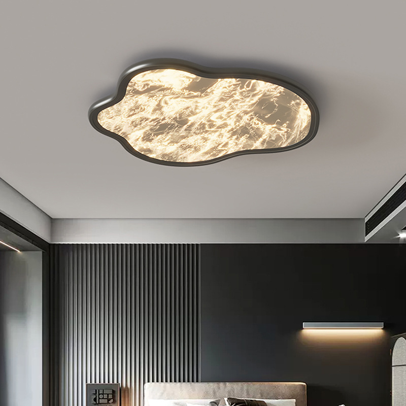 Lámpara de techo del dormitorio minimalista italiana de espectro completo protección de ojos lujosa alta sensación de nube delgada estudio de la habitación lámpara de niebla de nube