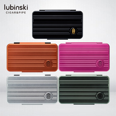 鲁宾斯基便携雪茄盒 航空铝阳极氧化5支装3cm超薄雪茄盒LUBINSKI|ms