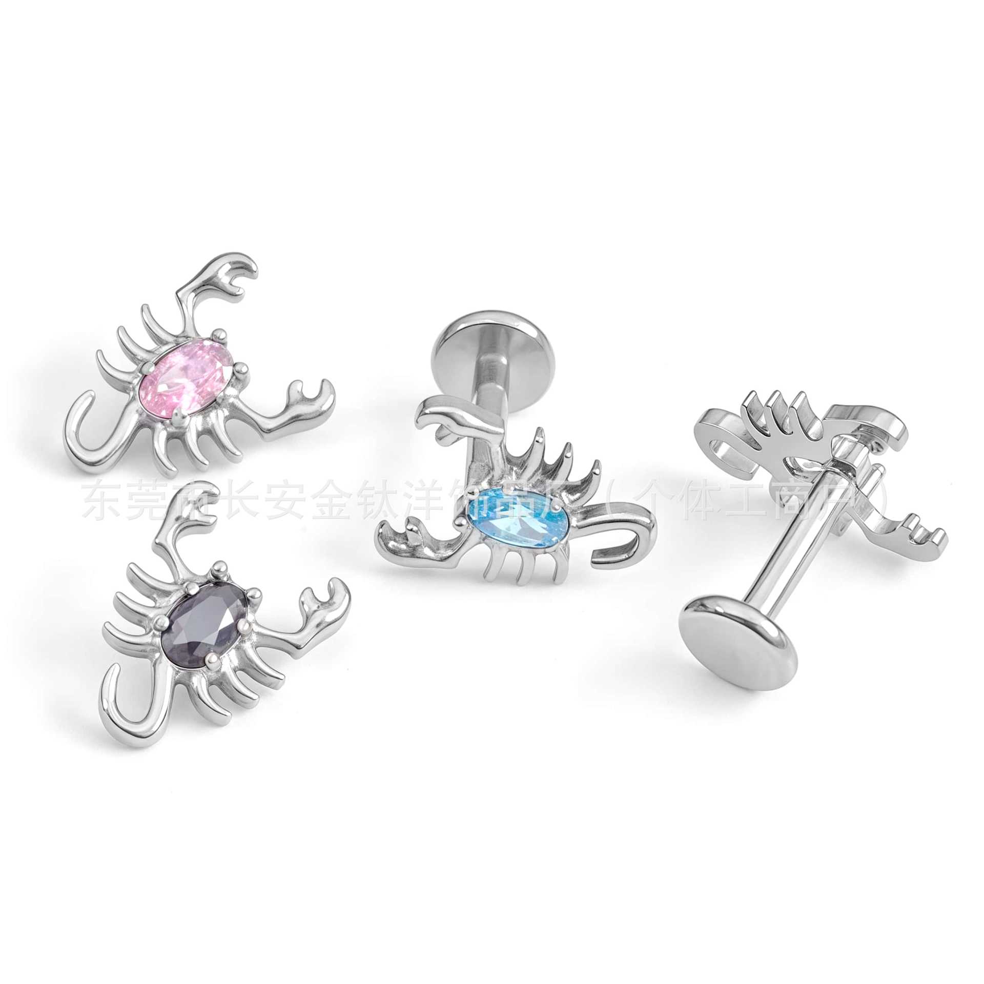 Pointed titanium steel lip stud product view