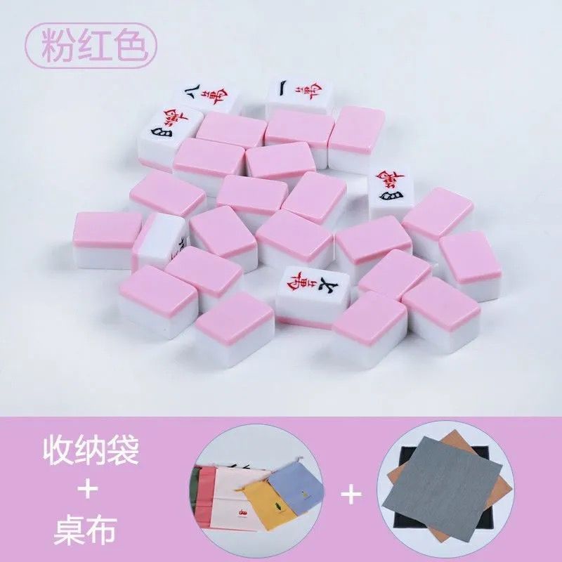 Mini mini mahjong doméstico portátil pequeño tarjeta mahjong dormitorio mini mahjong mini juego completo de tarjetas de mahjong en línea