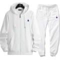White zipper suit green
