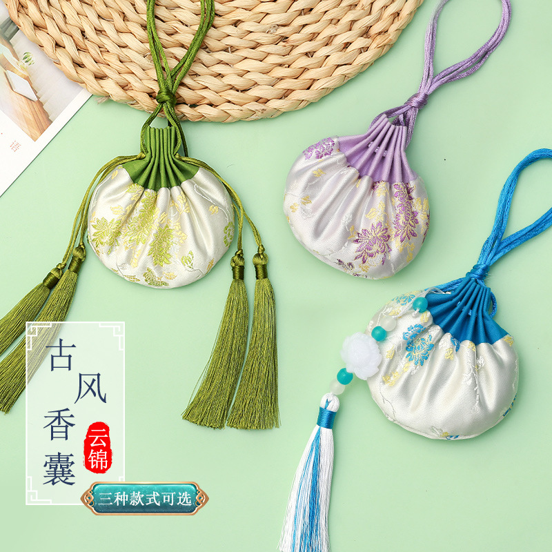 Sachet embroidery palace sachet empty bag lavender mugwort sachet purse purse portable pendant sachet empty bag low price