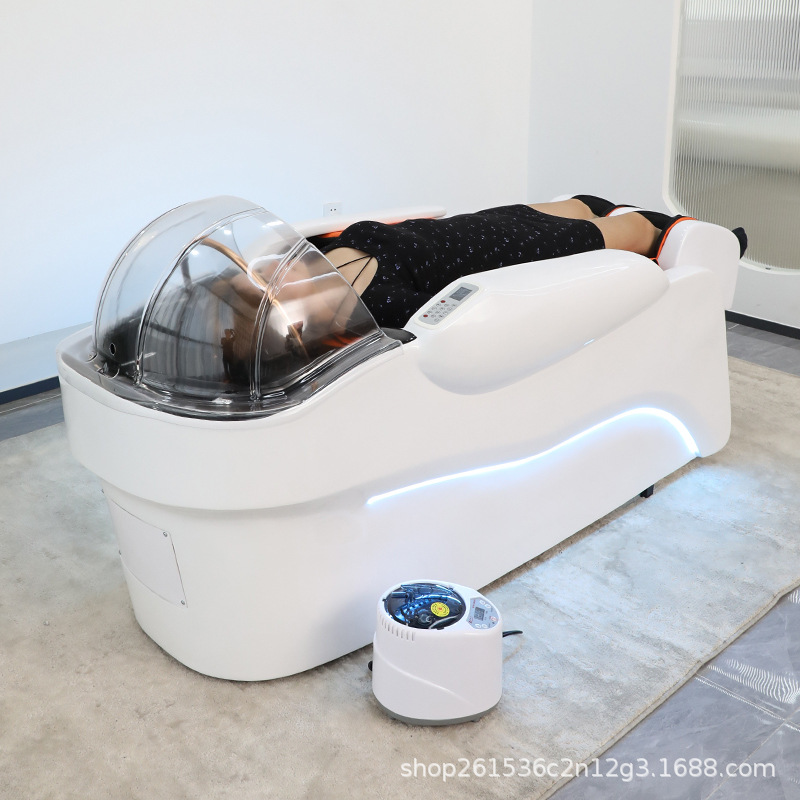 Automático inteligente masaje eléctrico lavabo cama multifuncional barbería tailandesa cama de irrigación barbería cama integrada image 3