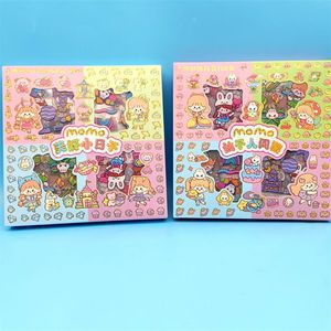 Sanrio Cultural y Creativo Moe Star Party 100 en PET Pegatinas impermeables transparentes Stitch Children's Kapi Hand Cart Periférico