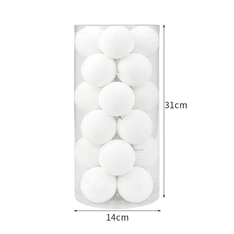 Fábrica tienda directa de 6cm bolas de Navidad bolas de decoración de Navidad bolas de plástico bolas de Navidad colgantes de árbol de Navidad