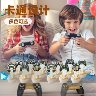 New Cross-Border Game Cake Card Game Controller Handle Cake Decoration Holiday Party Decoration Supplies