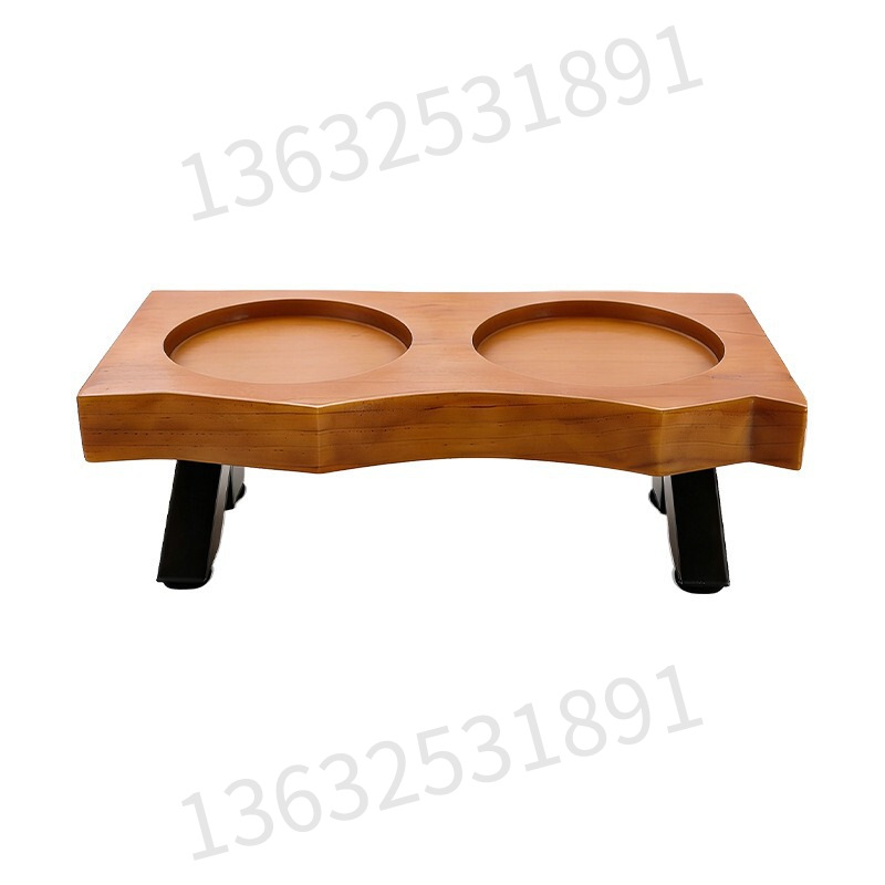 Soporte de Madera para Comedero de Mascotas para Perros y Gatos