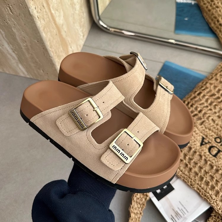 Chaoman sur de suela gruesa con zapatillas Birkenstock para mujer 2025 modelos de verano para aumentar las sandalias informales zapatos de playa estilo vacaciones