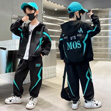 男童春装套装2025新款痞帅气中大儿童装春秋款运动衣服时髦男孩潮