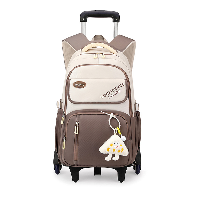 Peces naturales, mochila de tirón para estudiantes de secundaria de tres a seis grados, mochila de hombro de gran capacidad para escalar escaleras