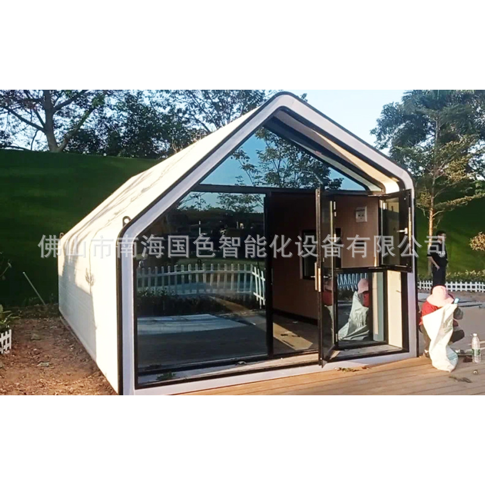 Tema de deportes electrónicos Estructura de acero de alta gama Casa móvil Juego de sala móvil Sentido de tecnología Casa móvil Villa de acero ligero Sala insonorizada