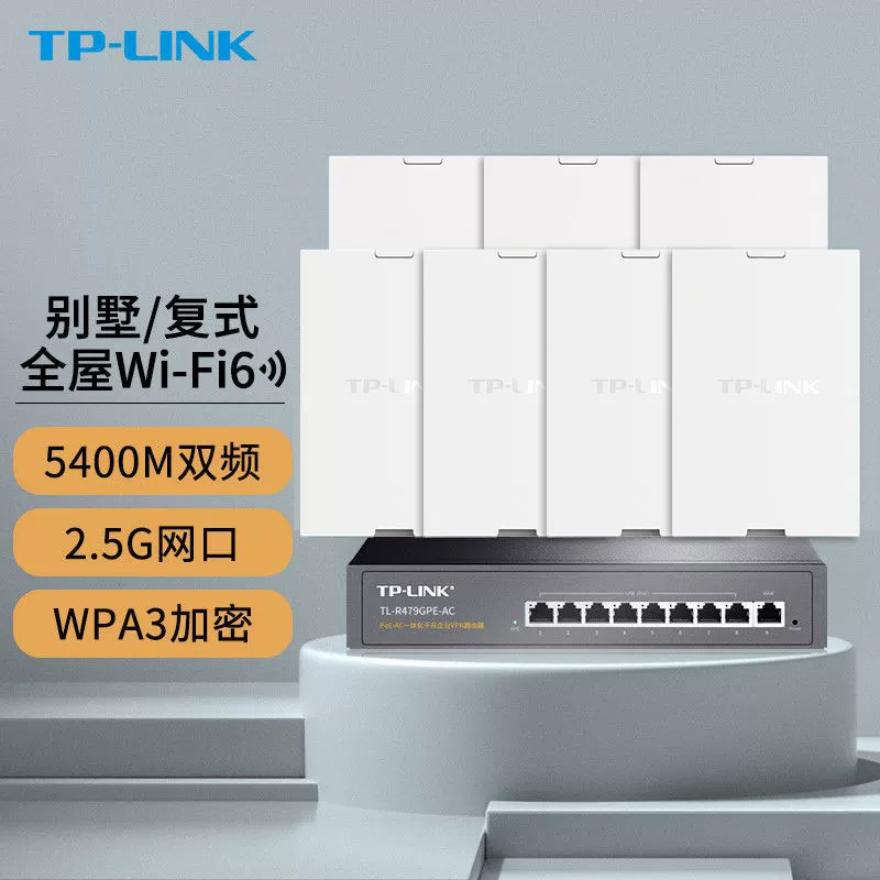 Панельный сетевой доступ Wi-Fi 6 TP-LINK с AX5400M двойной частоты, набор для отелей/вилл, охват сети