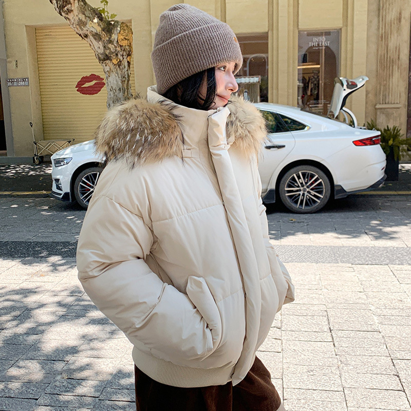 设计感羽绒棉服少女2025冬季新款初中高中学生加厚保暖面包服外套|undefined
