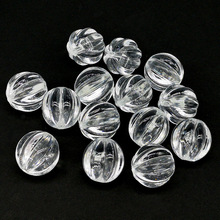 19mm亚克力透明水晶南瓜珠服装衣帽高透明饰品配件 灯饰球