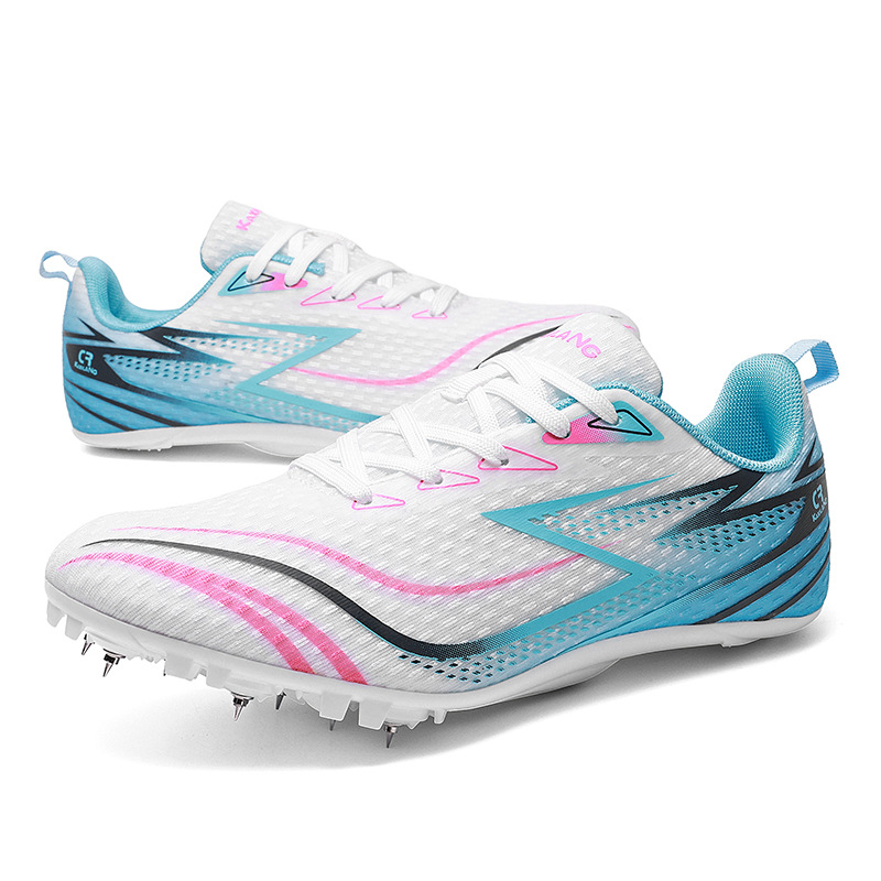 2025 zapatos de atletismo juvenil nuevos zapatos de moda transfronterizos resistentes al desgaste anti-deslizante para hombres y mujeres zapatos de competición de clavos bajos fábrica directa