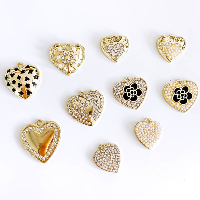10 PCS/Package Quantity Metal Material 10 PCS/Package 19*23mm 22*20MM 23 * 20mm Metal Star Heart Shape Bow Knot Pendant
